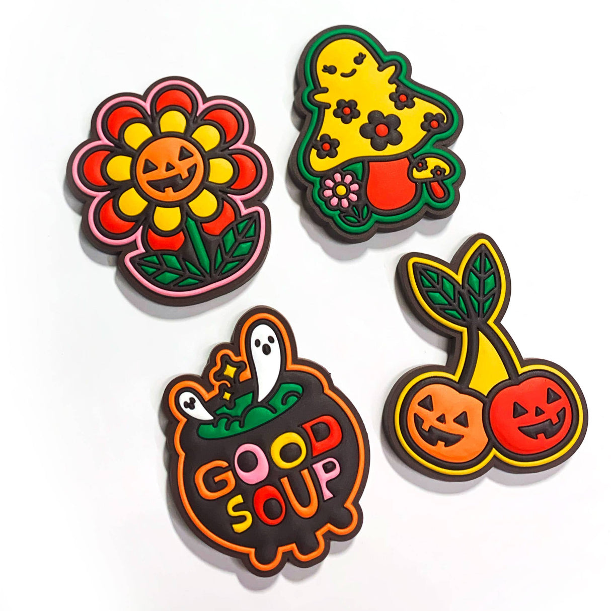 Spooky Retro Puffy Magnets