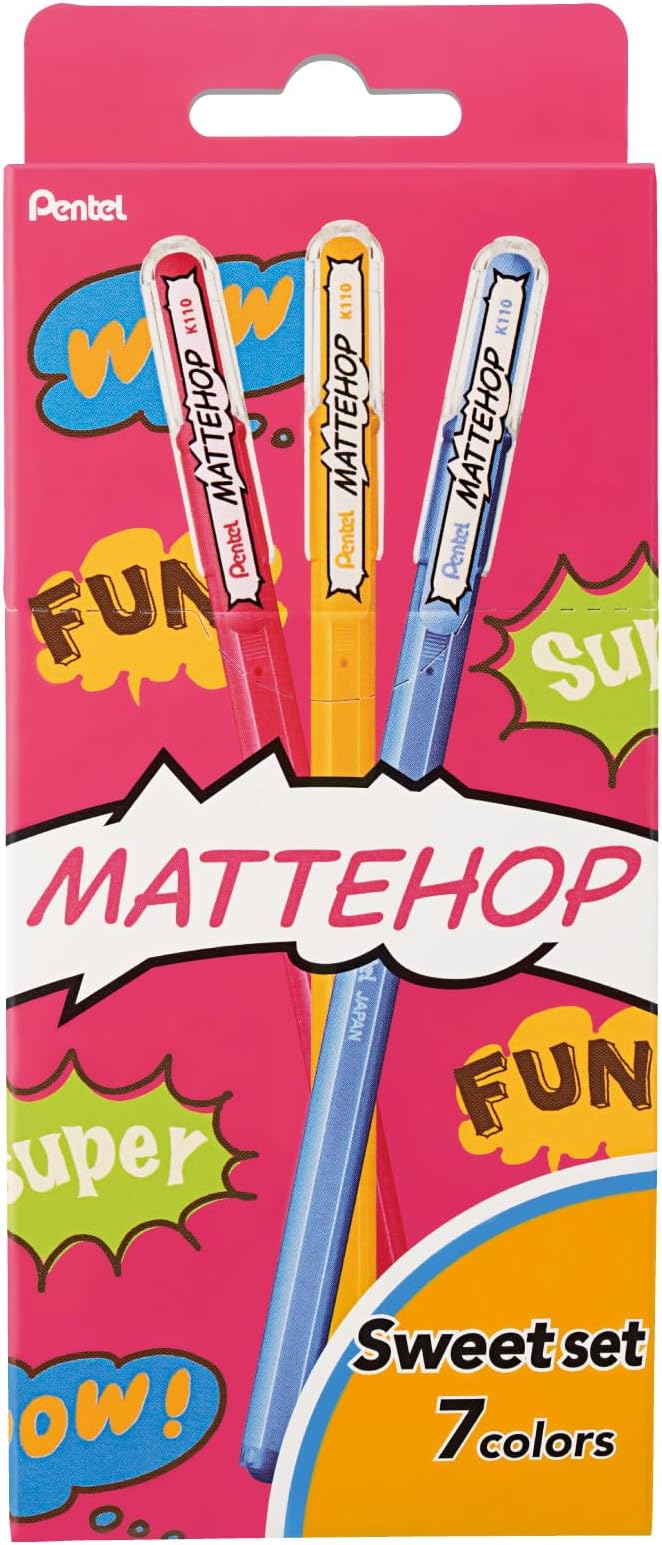 Japanese Mattehop Color Ballpoint Pen Sets by Pentel