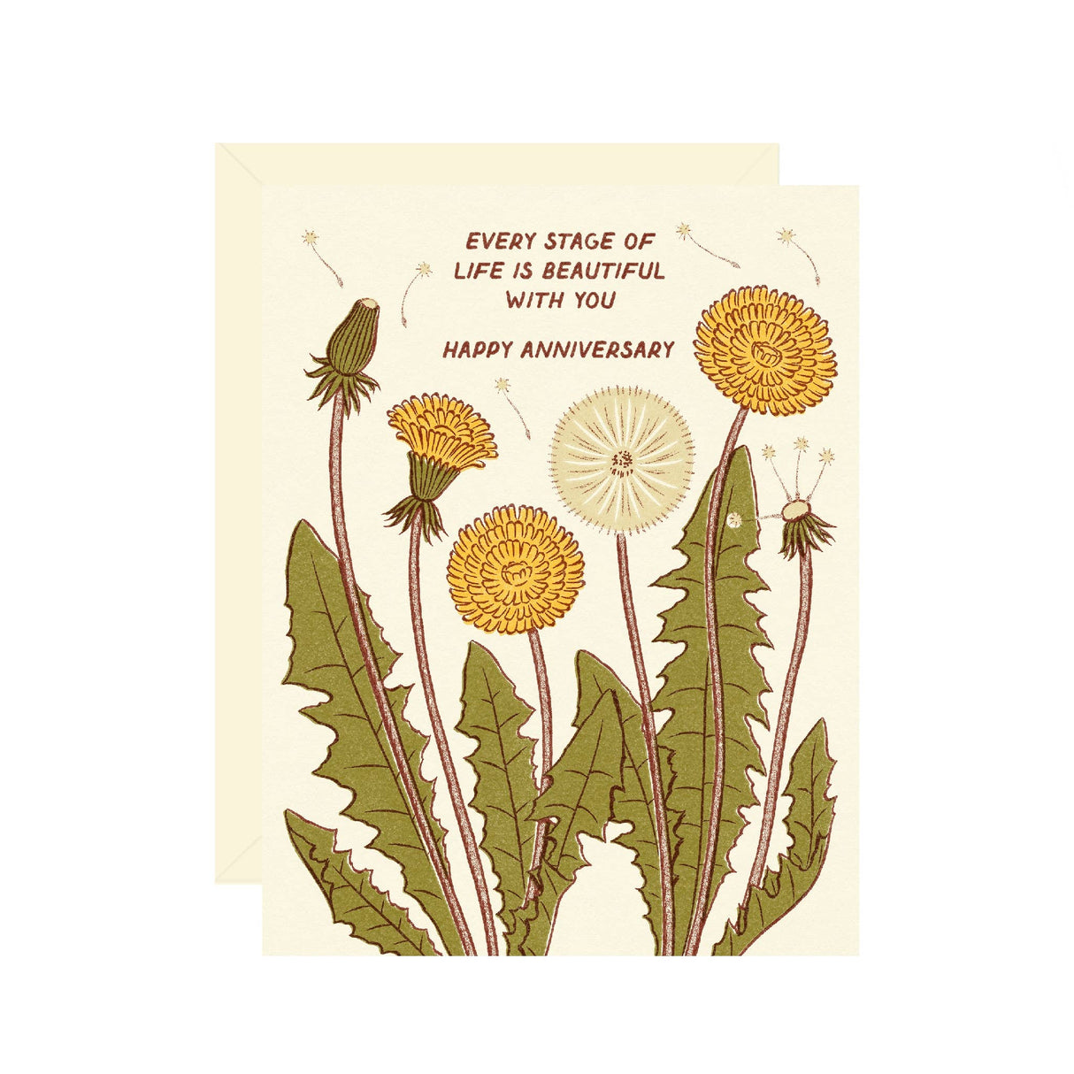 Dandelion Anniversary Card
