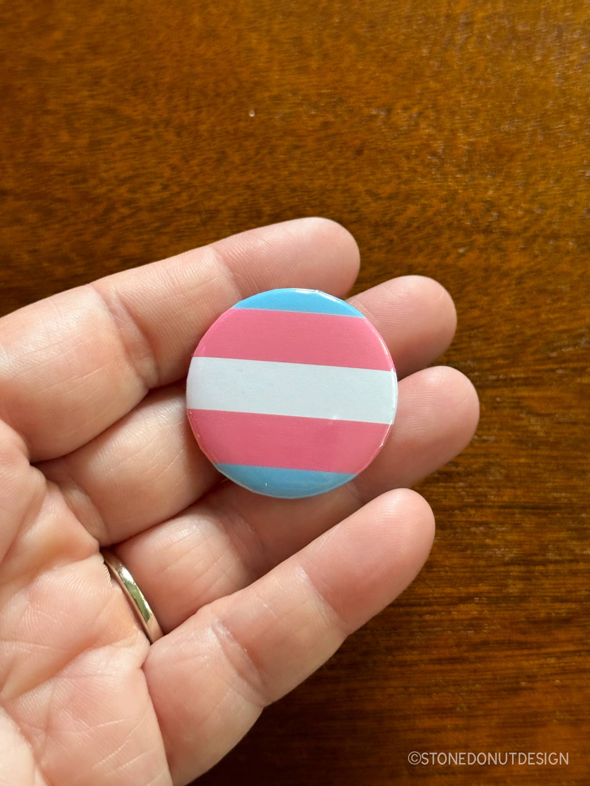 Transgender Pride Flag Pinback Button