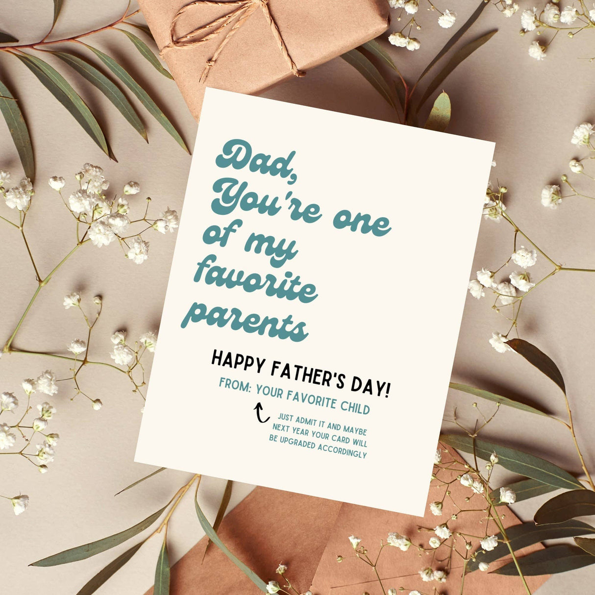 Dad, You're One of my Favorite Parents Card