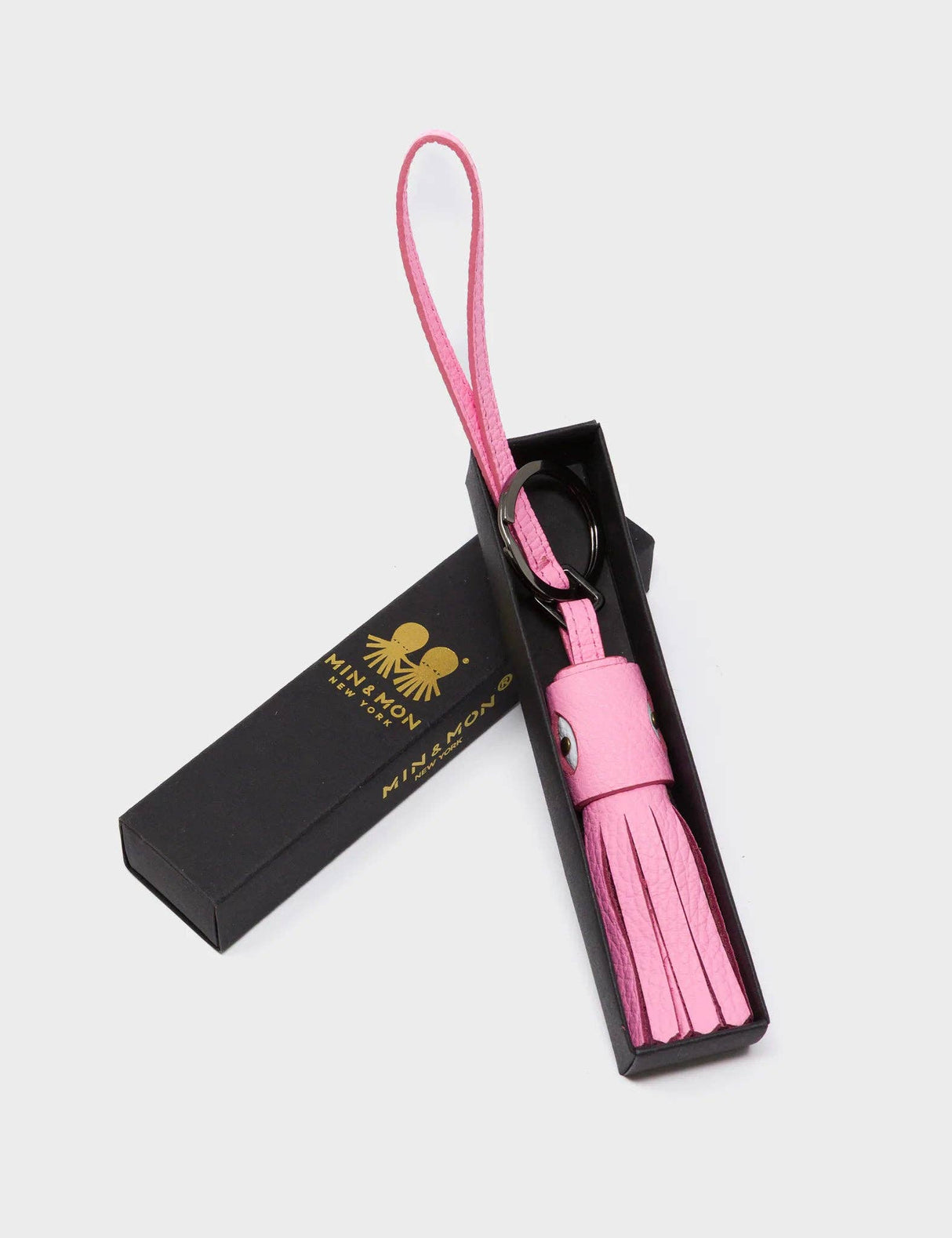 Callie Marie Hue Bag Charm - Soft Neon Pink Leather