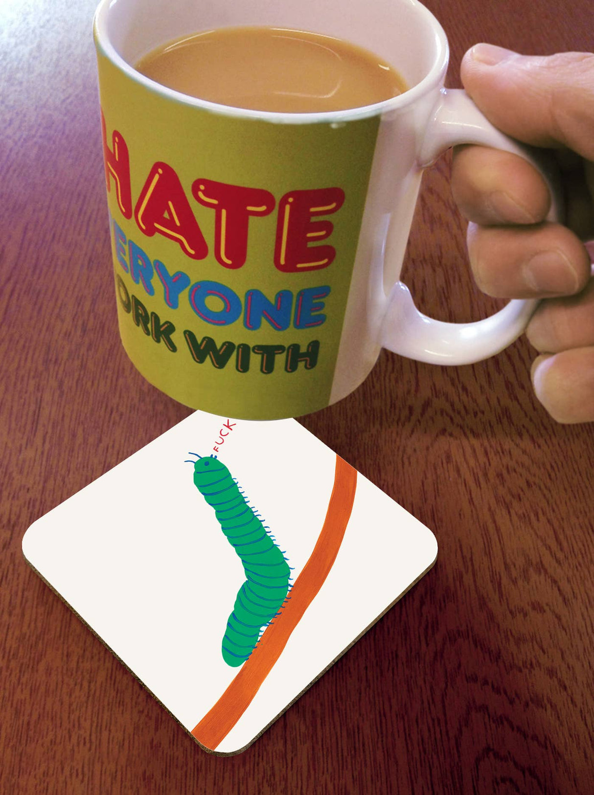 Caterpillar Art Coaster