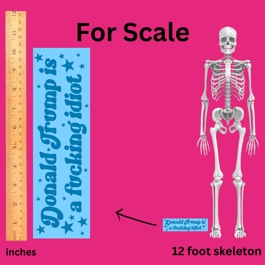 Donald Trump Idiot Bumper Sticker