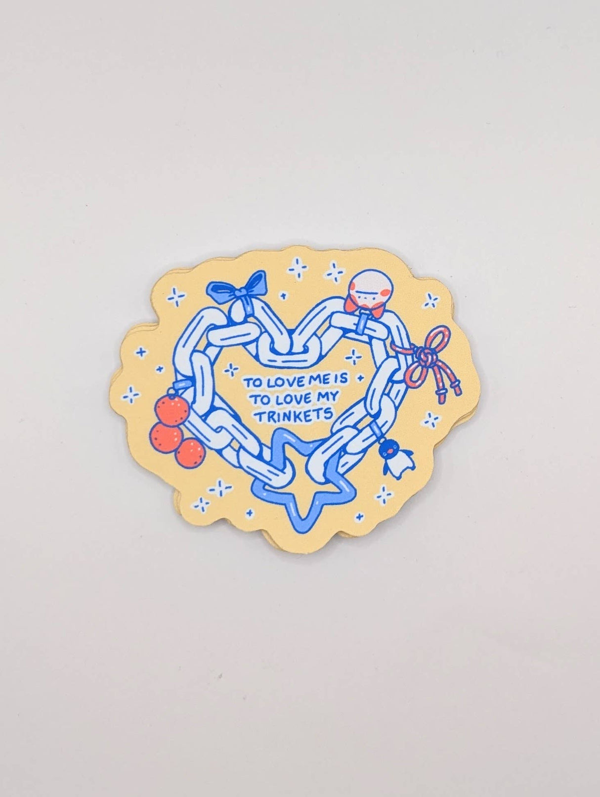 To Love Me Is to Love My Trinkets Vinyl Sticker