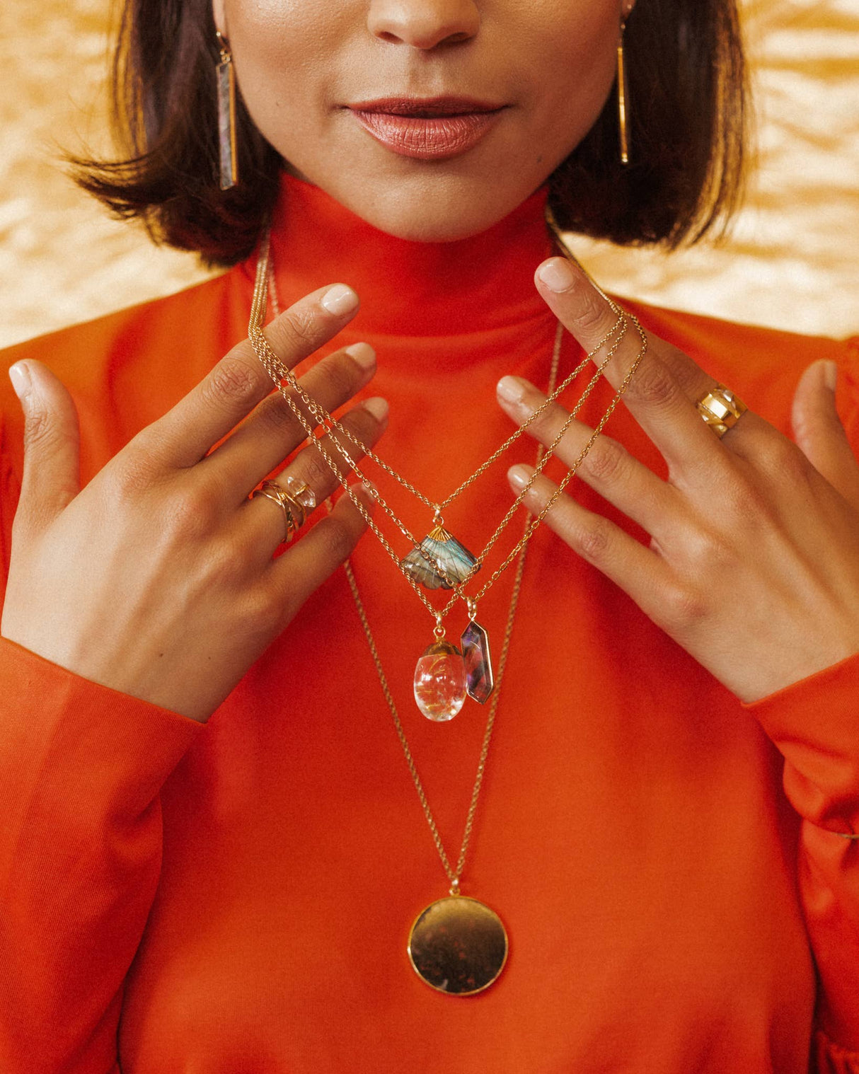 Intuition Long Necklace- Labradorite