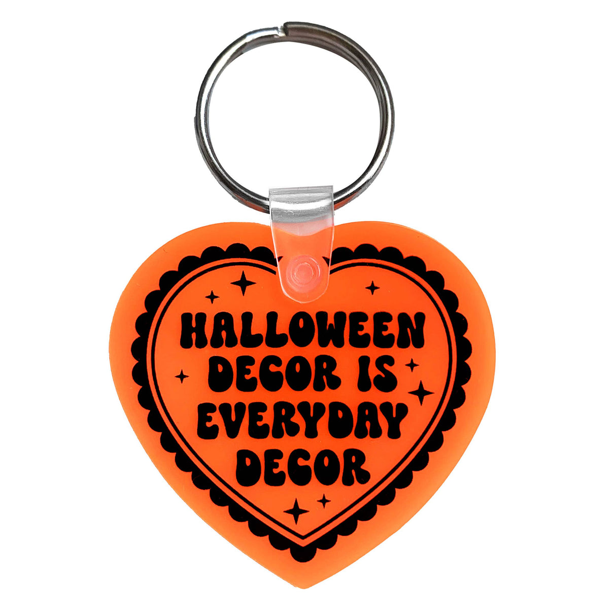 Halloween Decor Is Everyday Decor Heart Shape Vinyl Keychain