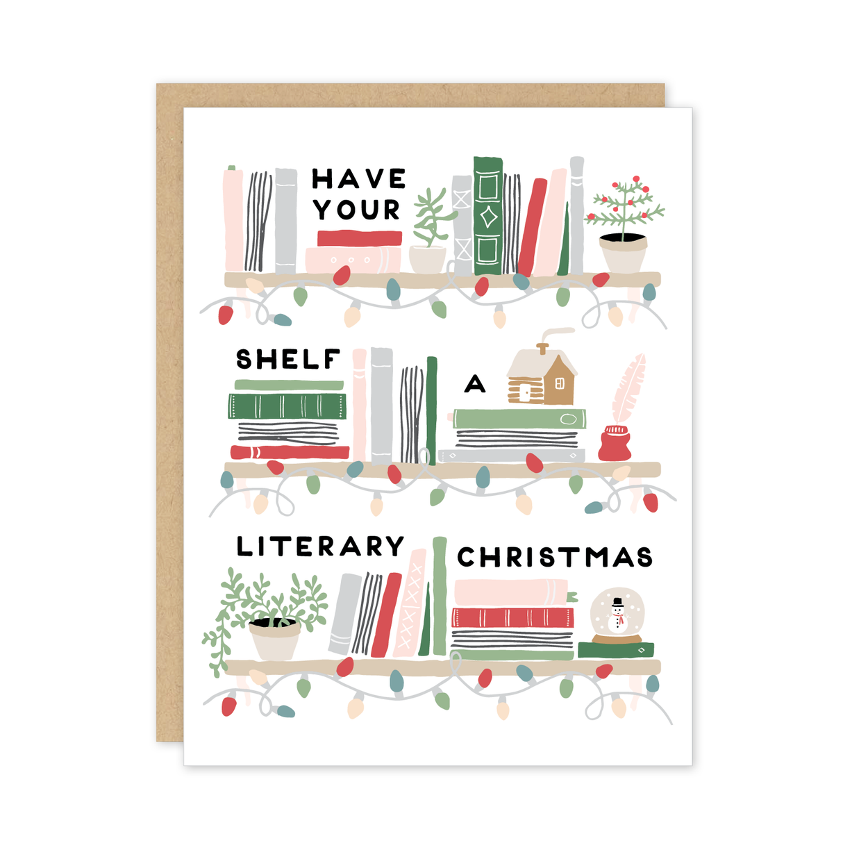 Literary Christmas Holiday Card