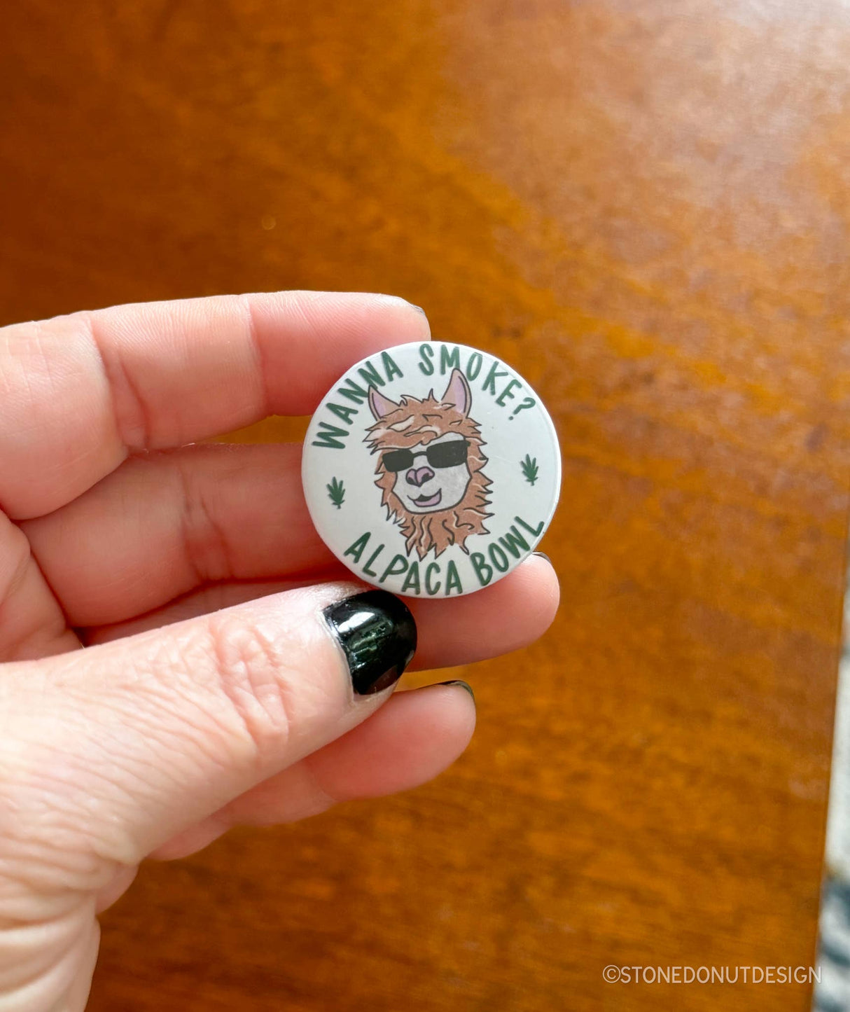 Alpaca Bowl Pinback Button