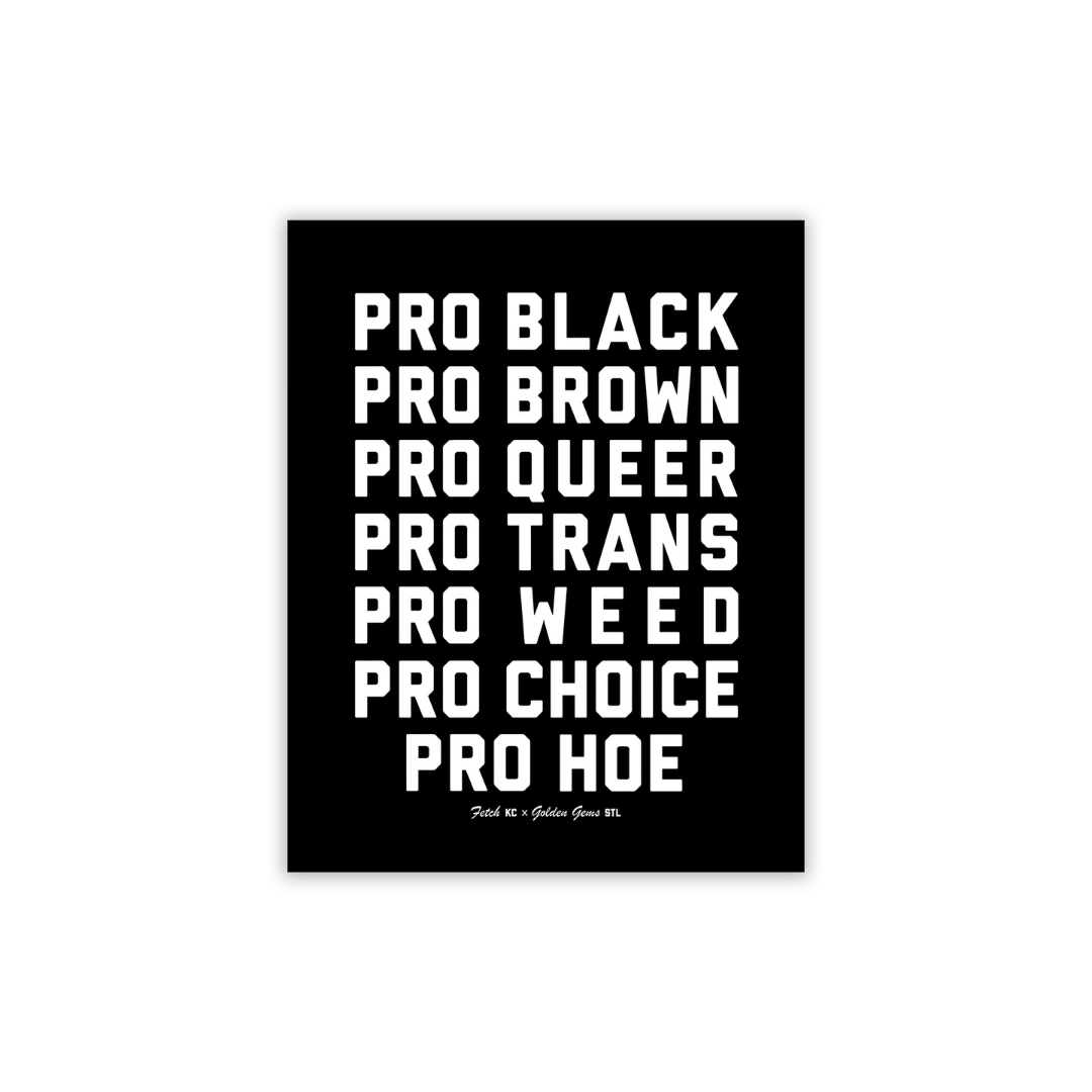 Pro Hoe Sticker