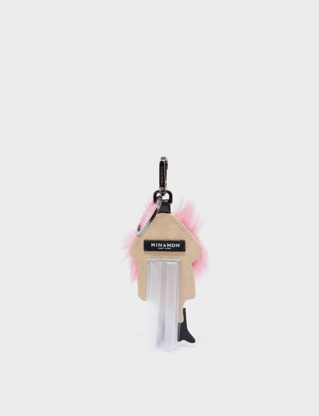 Monster Charm - Teddy Pink Faux Fur and Black Leather Boots