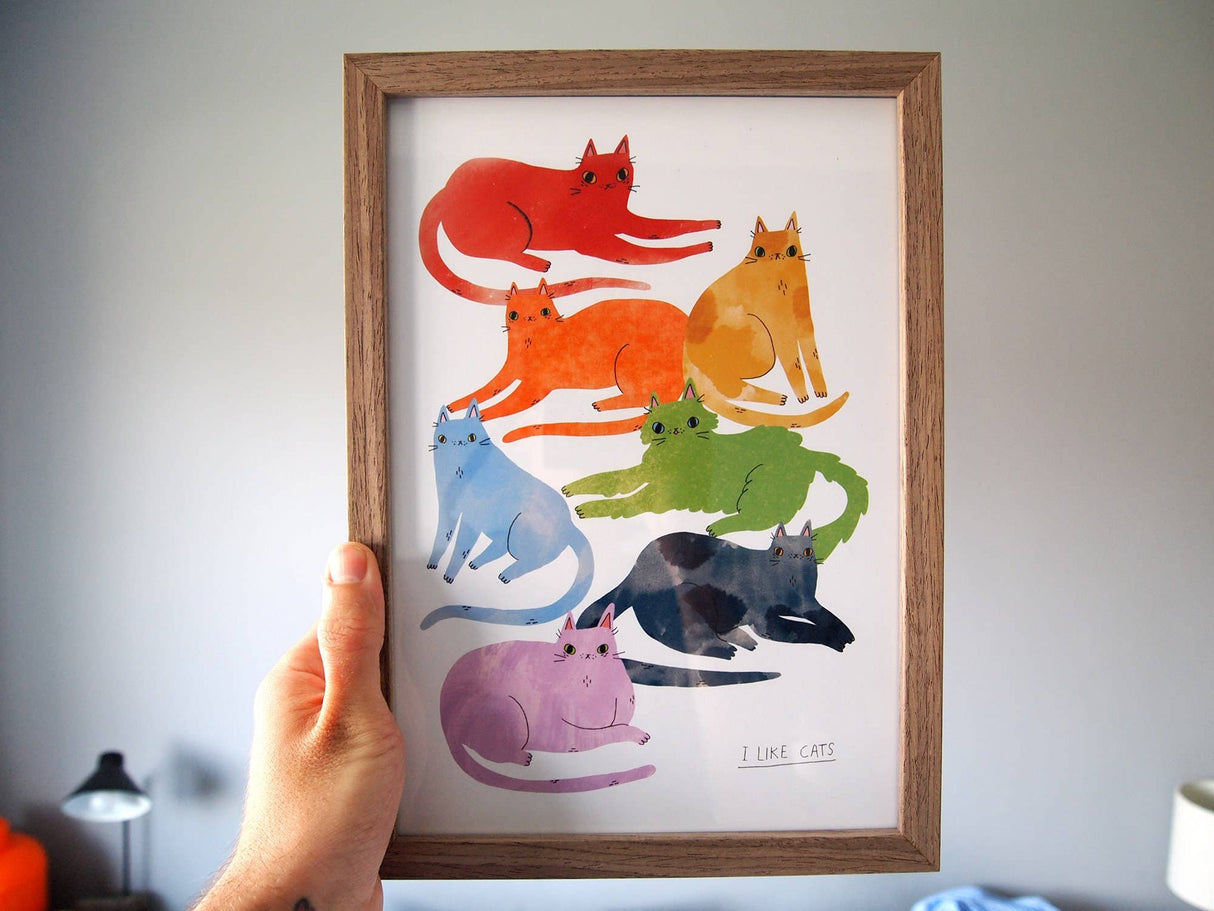 Rainbow Cats Pride A4 Print