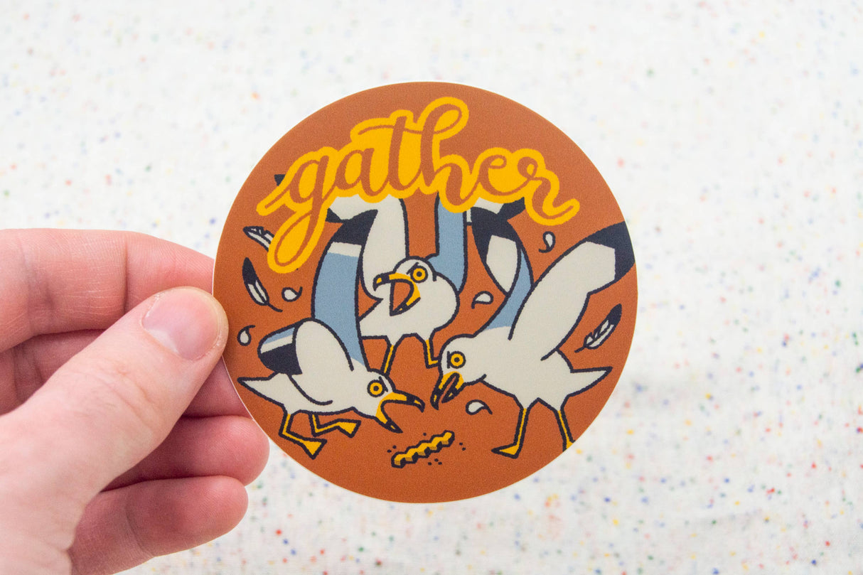 Gather Seagulls Sticker