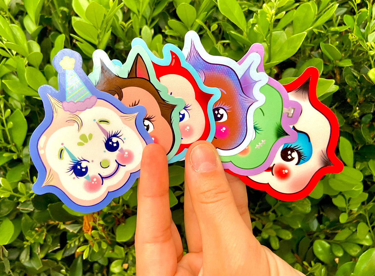 Costumed Kewpie Doll Halloween Sticker