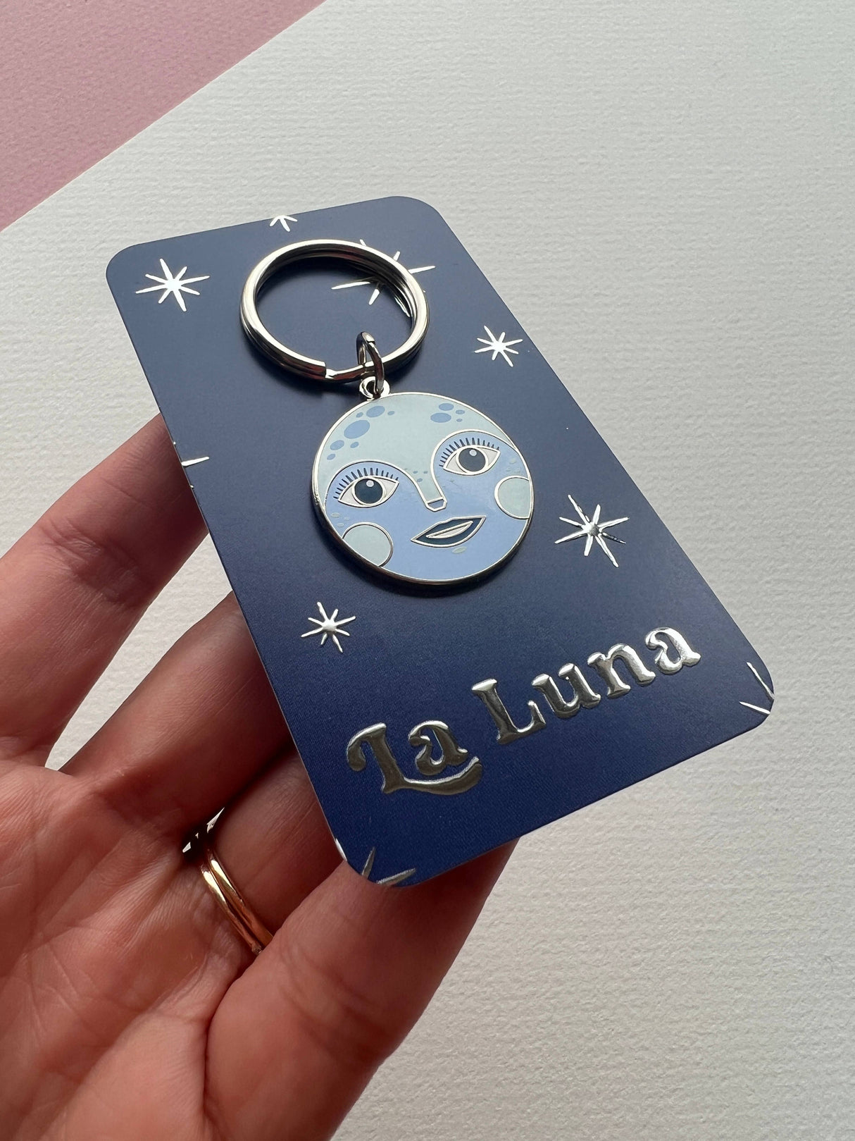 Moon /La Luna Keychain Hard Enamel