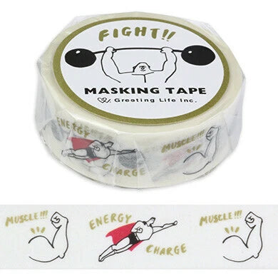 Fight!! Muscle Man Japanese Washi Tape