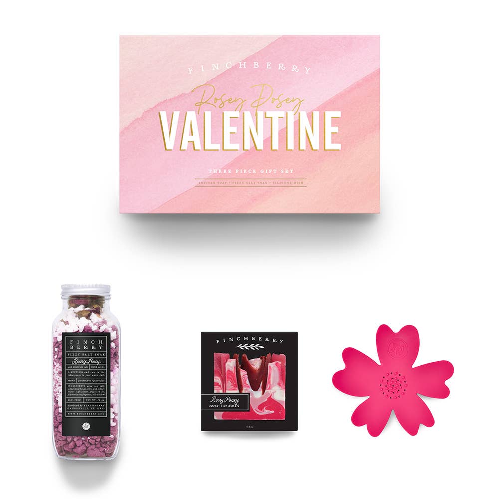 Rosey Posey Valentine's Day 3 Pc Bath & Body Gift Set