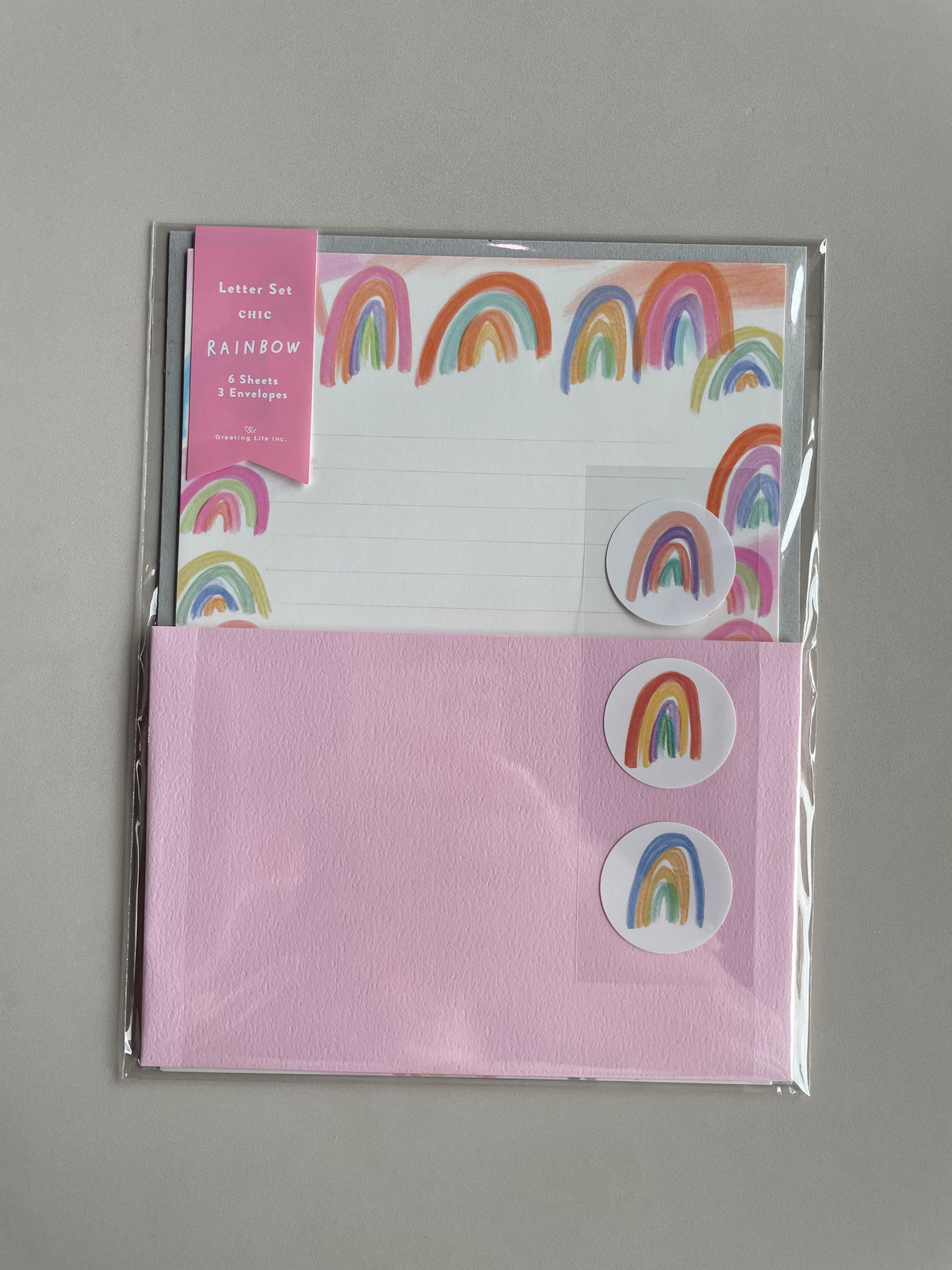 Japanese Letter Set Pastel Rainbows