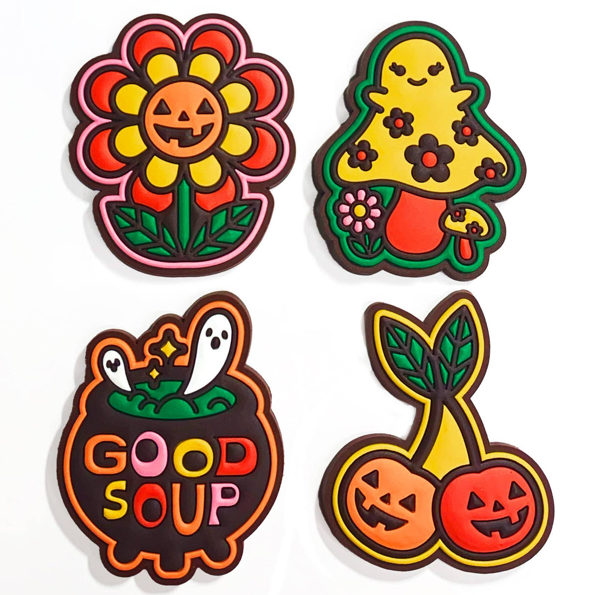Spooky Retro Puffy Magnets