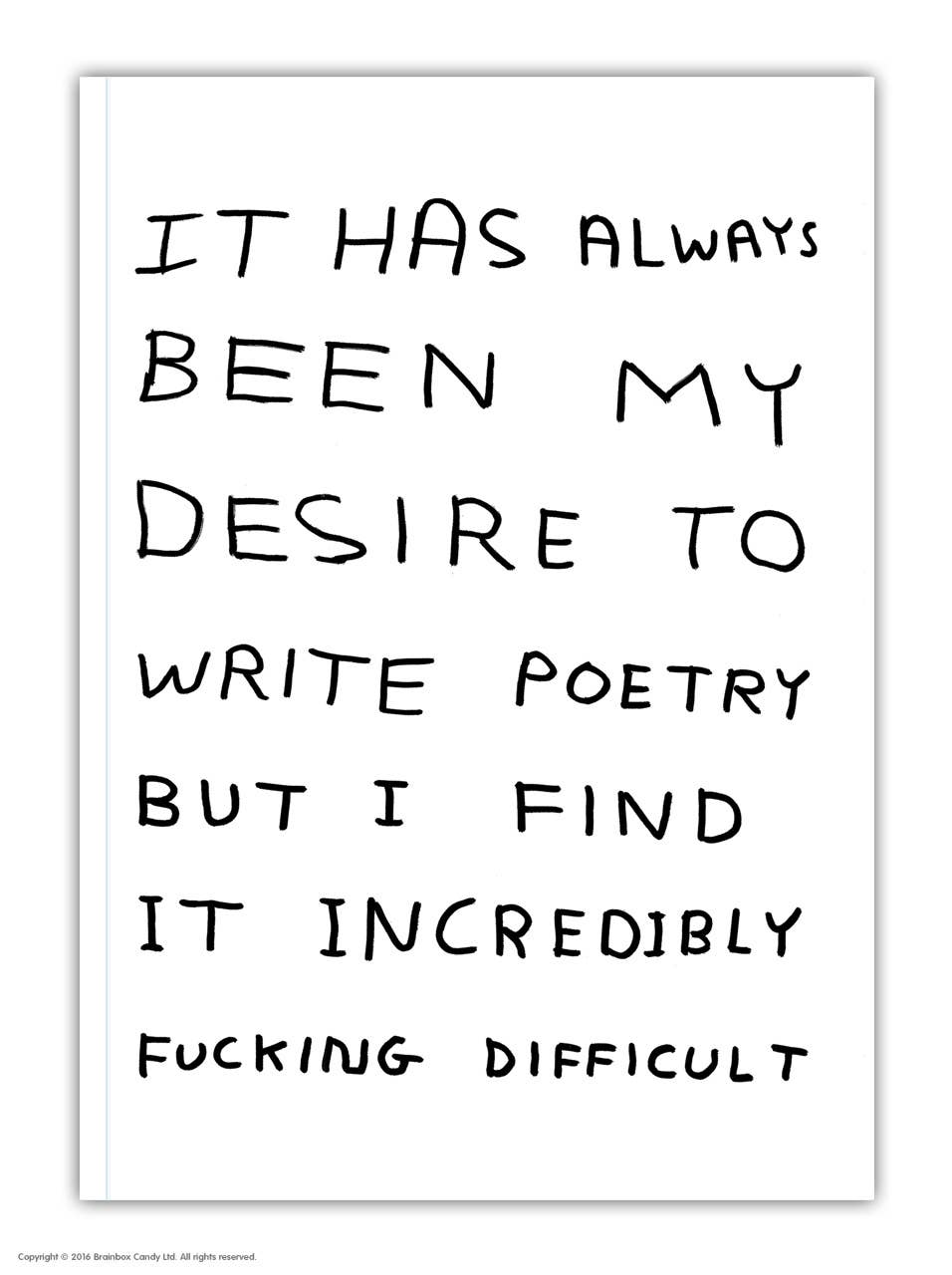 Desire to Write Poetry A6 Notebook