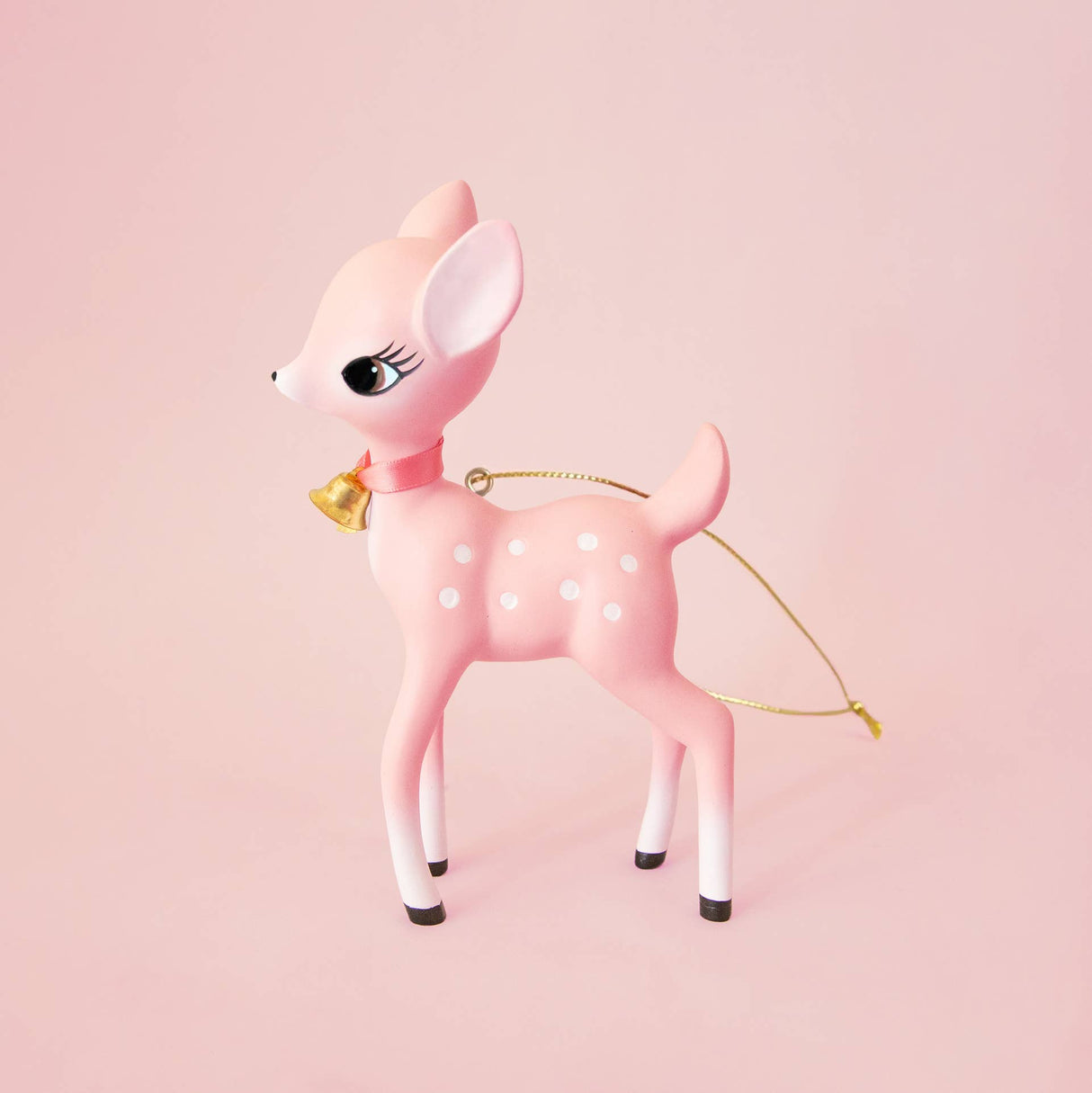 Holiday Retro Deer Ornament | Pink