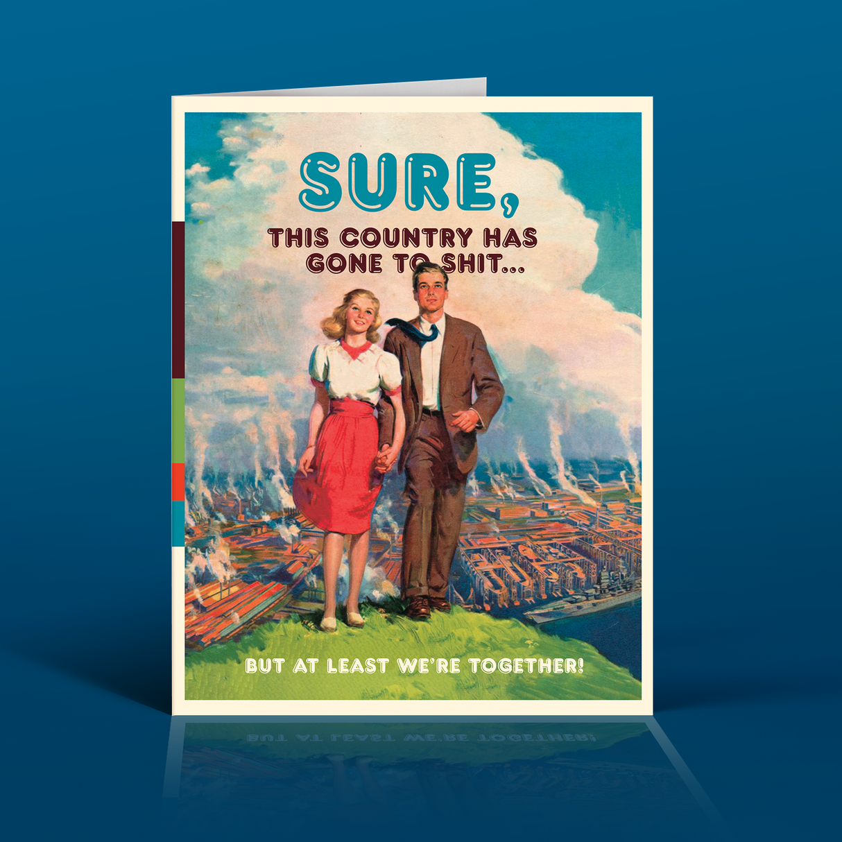 THIS COUNTRY couple, love, political greeting card