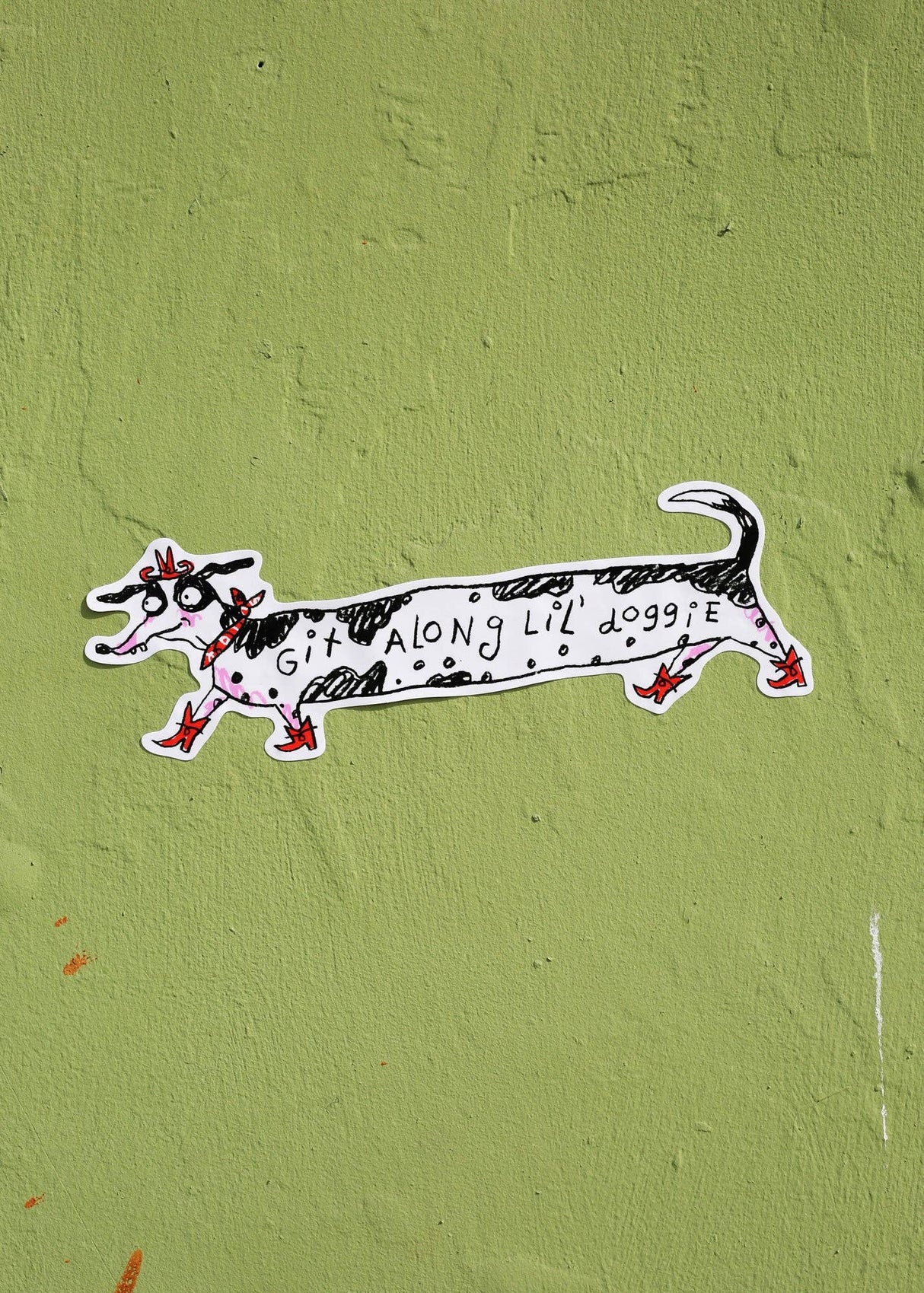 Git Along Doggie Bumper Sticker