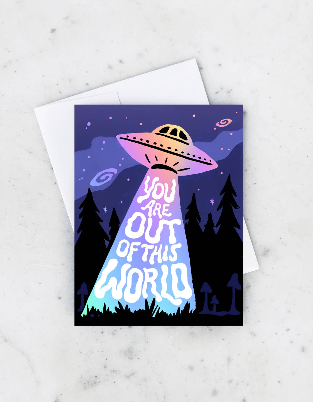 Spaceship Greeting Card