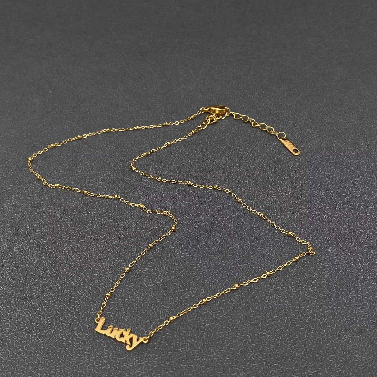 Lucky Charm 18K Gold Plated Stainless Steel Necklace - FGS