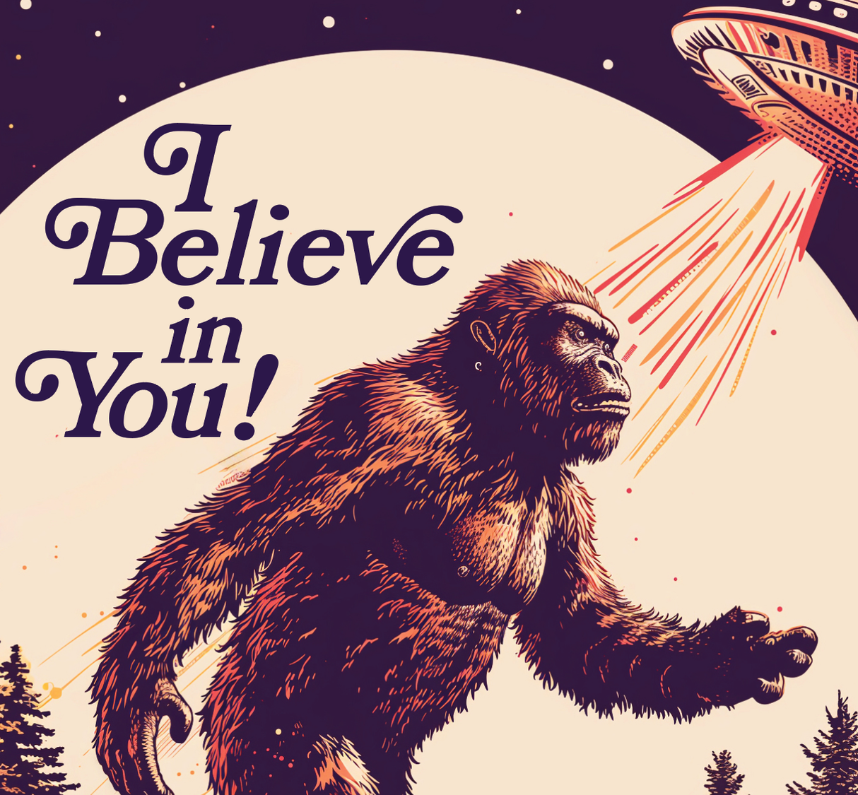 YETI BELIEVES! Greeting Card