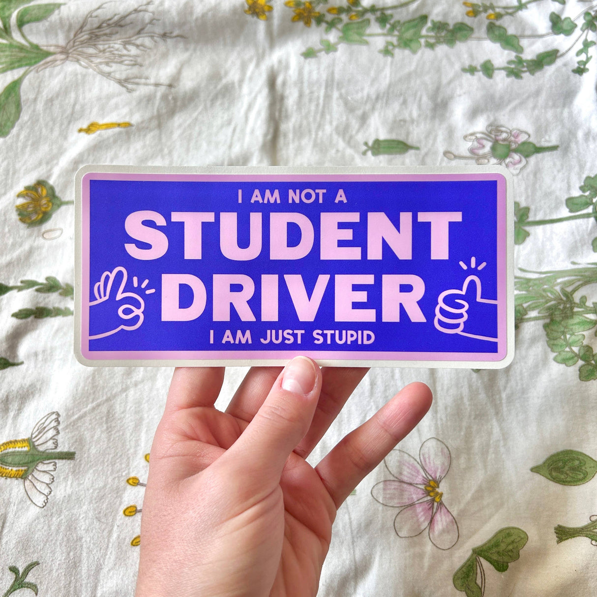 "I am Not a Student Driver; I am Just Stupid" Bumper Sticker