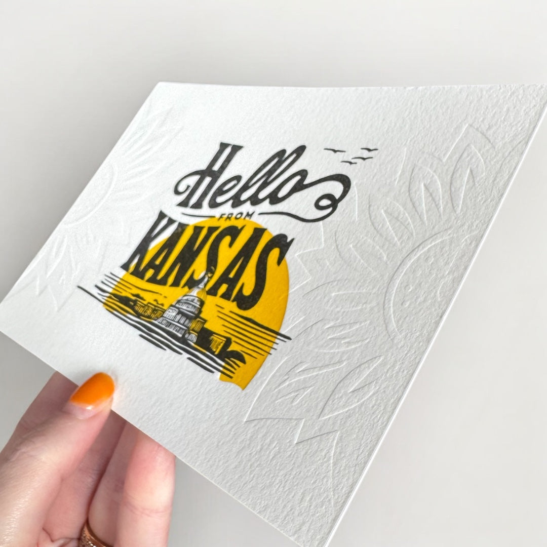 Hello From Kansas Luxe Postcard
