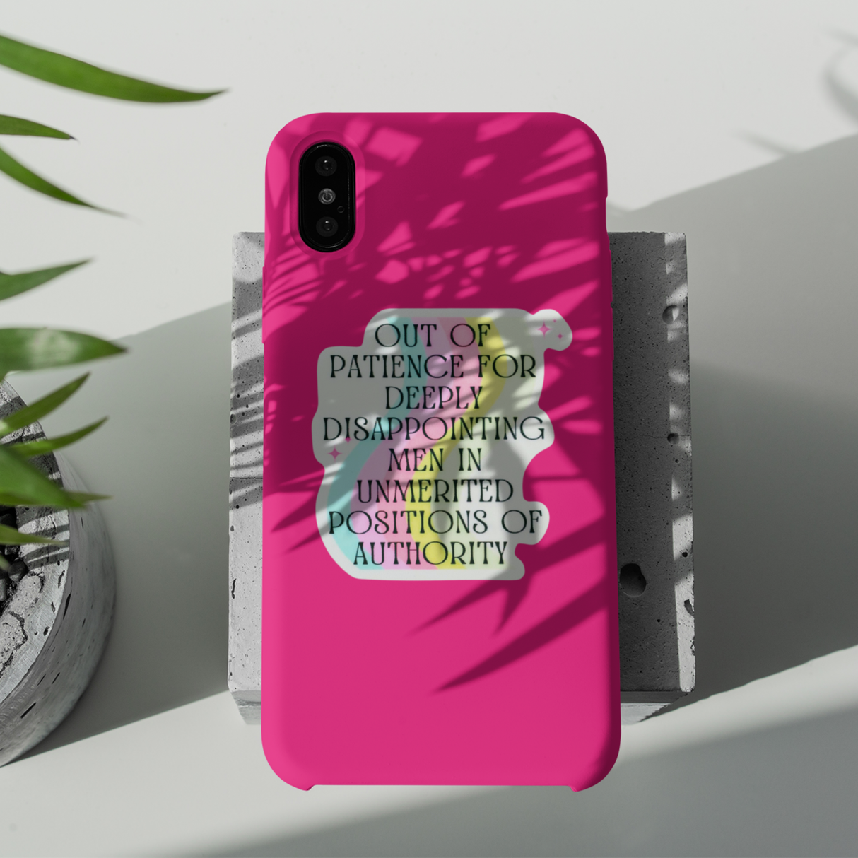 Out Of Patience For Deeply Disappointing Men Vinyl Sticker