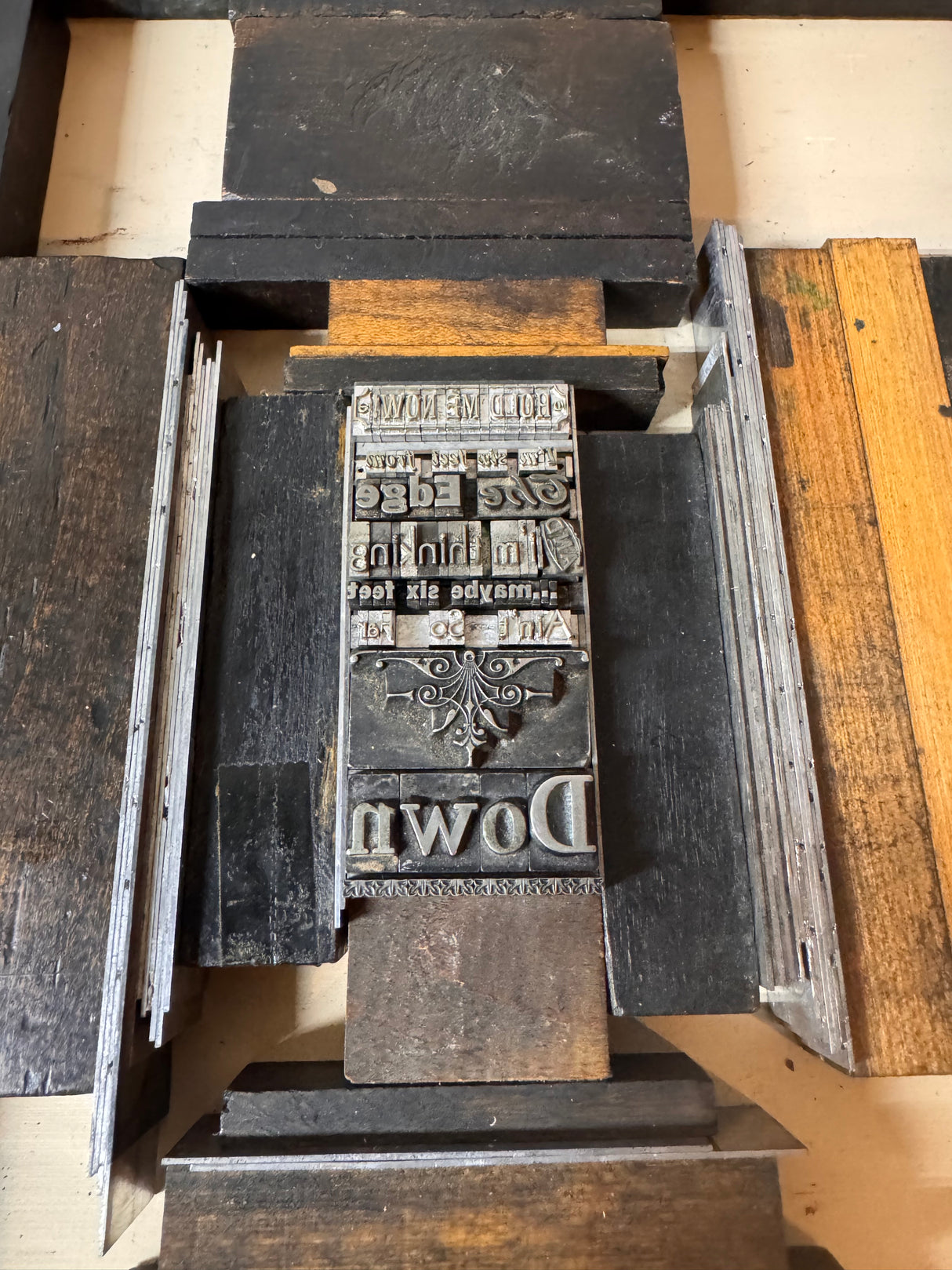 Six Feet From the Edge Letterpress Card