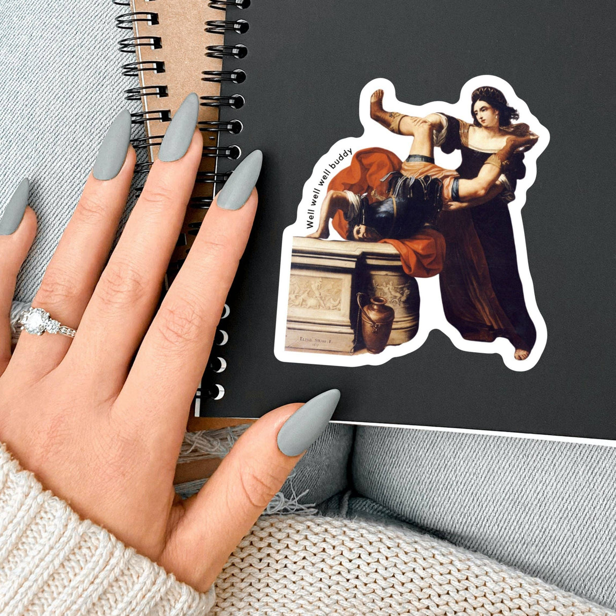 Well Well Well Buddy Timoclea Feminist Painting Sticker