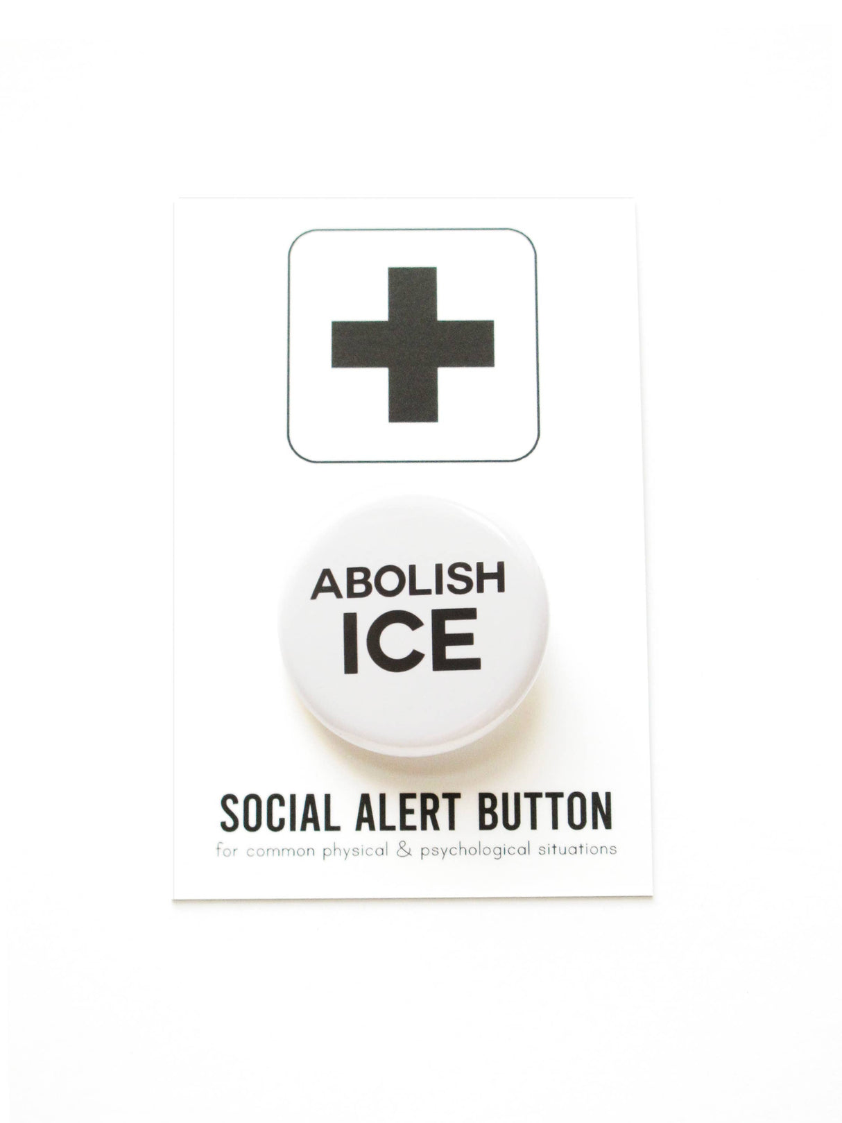ABOLISH ICE Political Pin 1.25" Button Immigration Activist