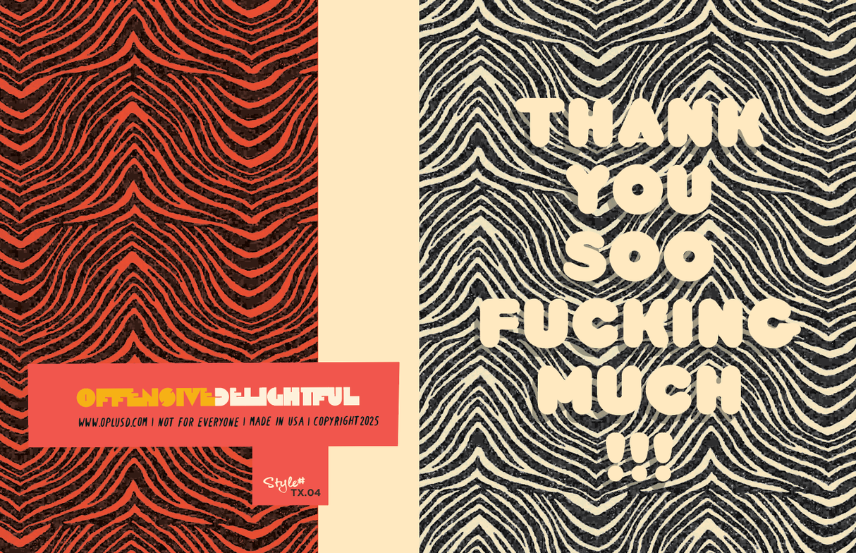 Zebra Thank You Card