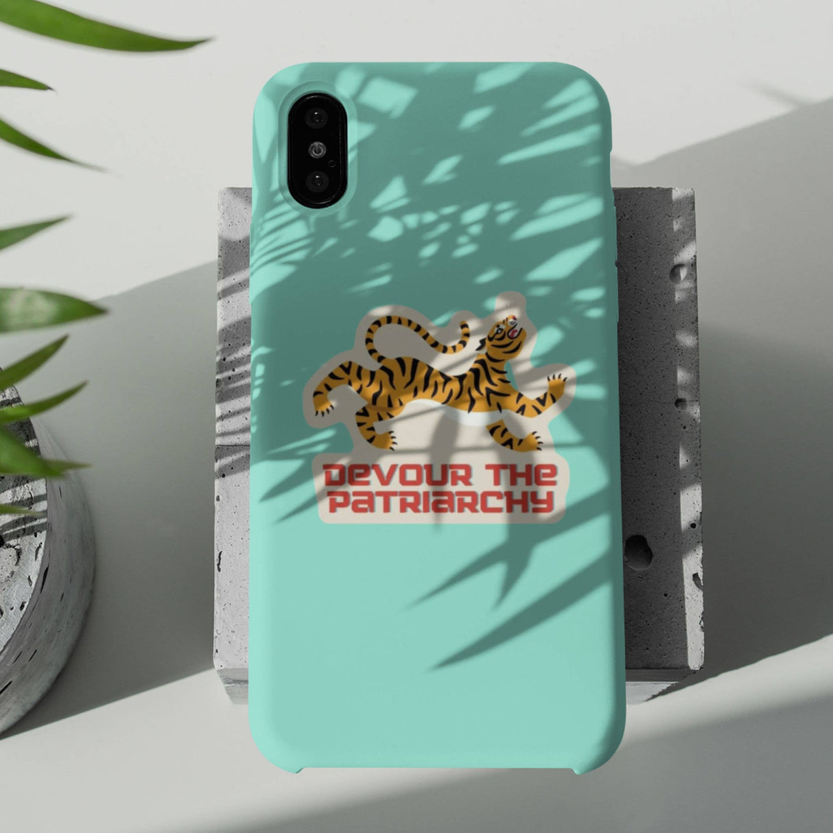 Devour the Patriarchy Feminist Tiger Sticker