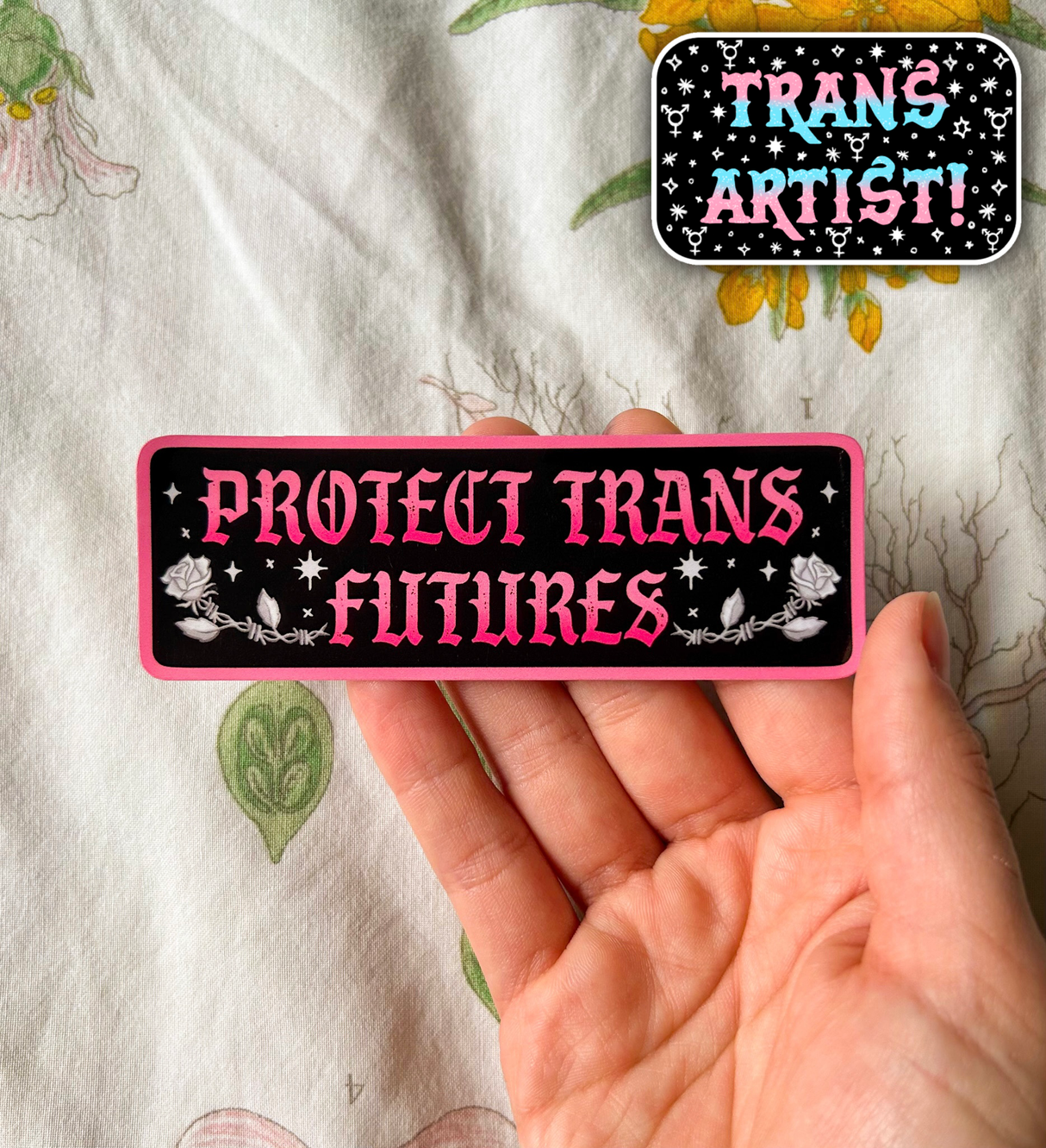 Protect Trans Futures Sticker // LGBTQ+ Transgender Pride
