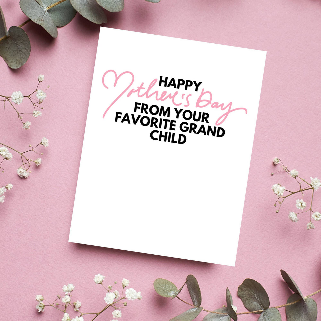 Favorite Grandchild Mother's Day Card