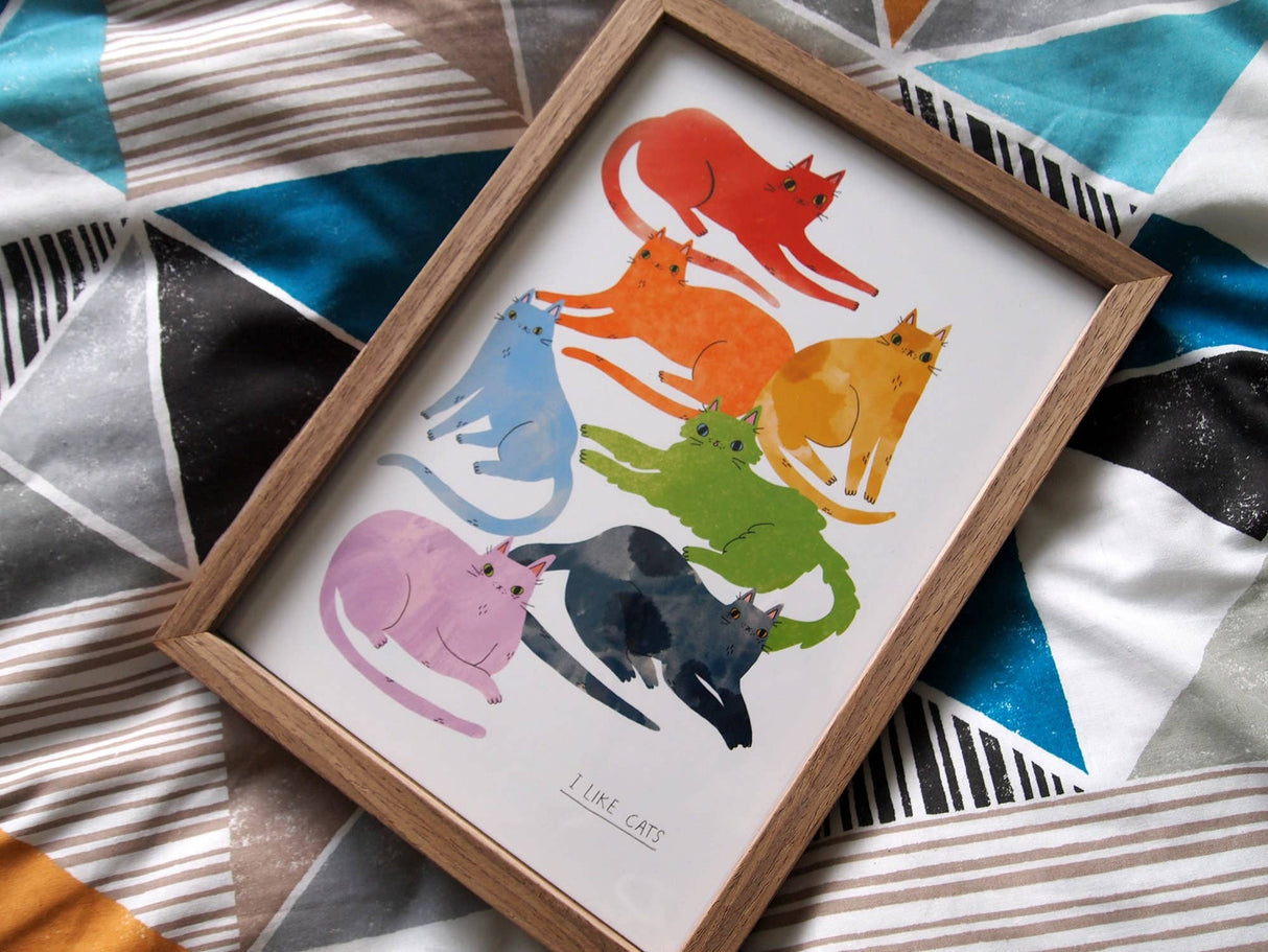 Rainbow Cats Pride A4 Print