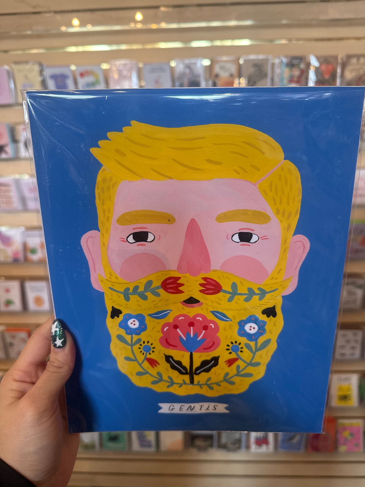 Bearded Folk Dude 8x10 Art Print