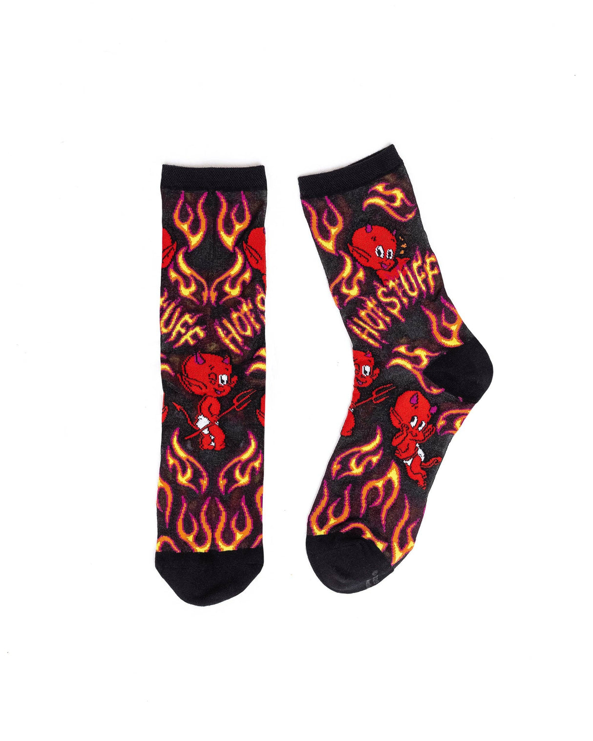 Hot Stuff Shimmer Sheer Crew Sock - Halloween