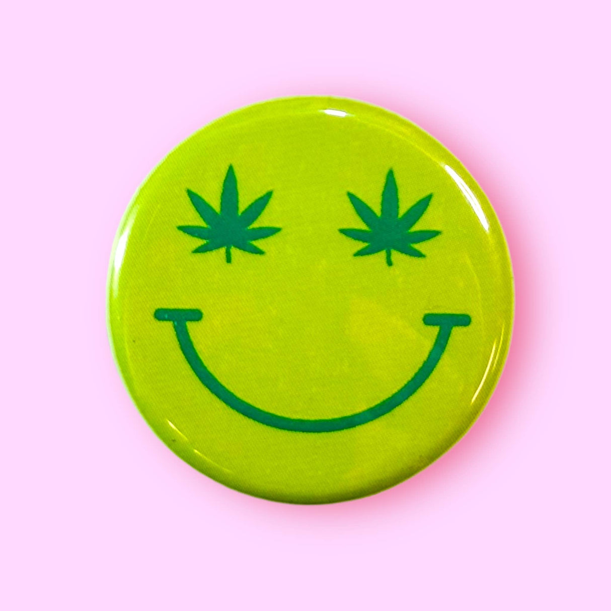 Stoner Smilie Pinback Button