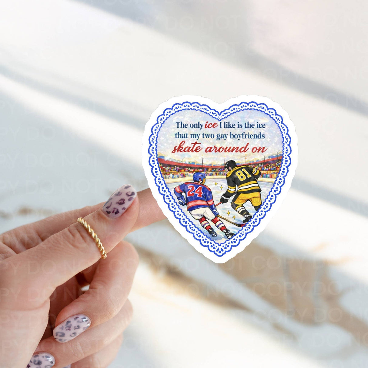 The Only Ice I Like Hockey Romance Sticker