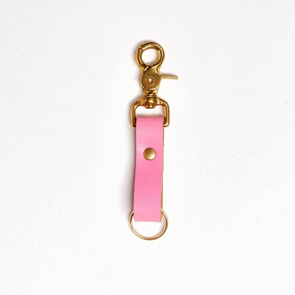 Leather Swivel Snap Keychain by Glad & Young Studio