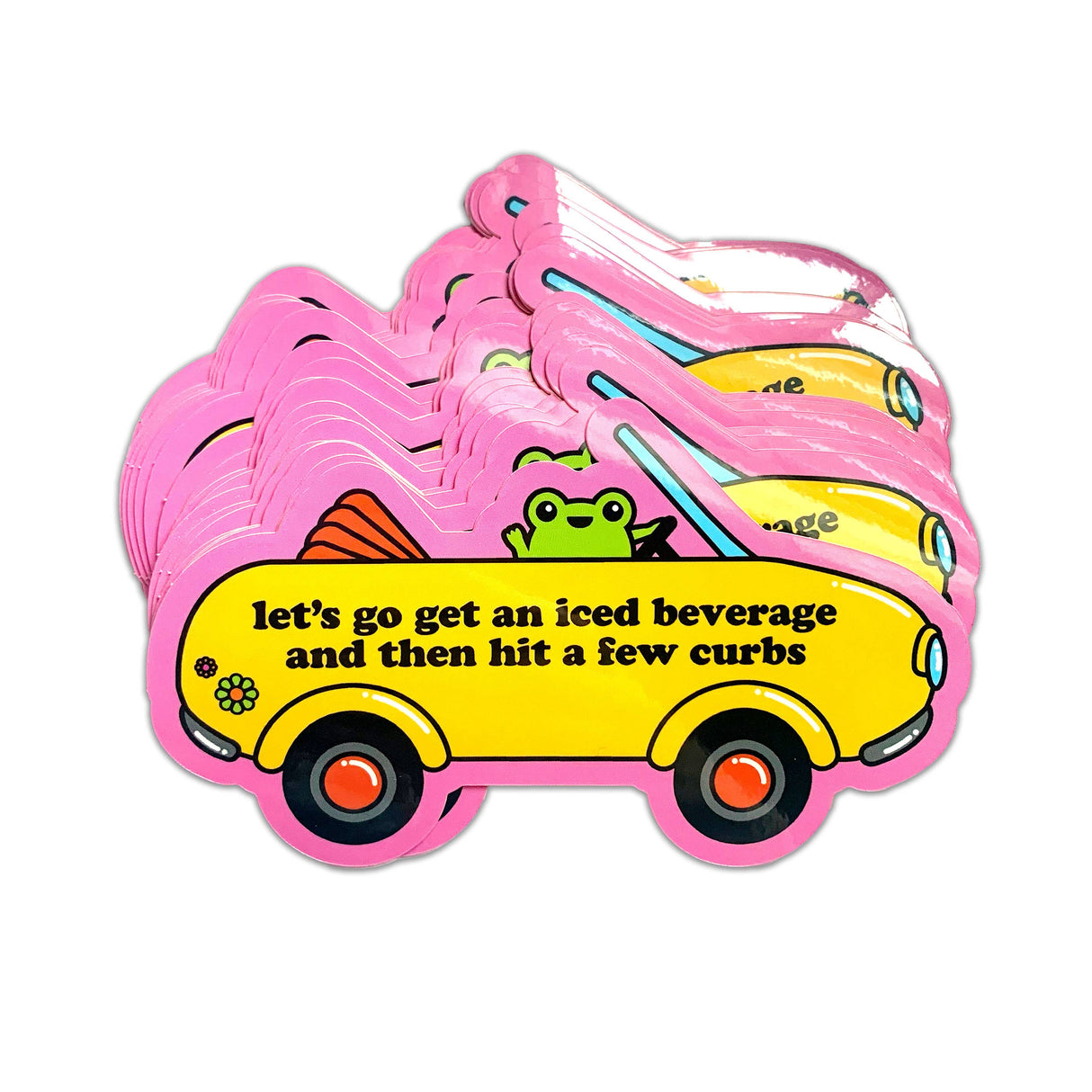 Bad Driver Frog Sticker