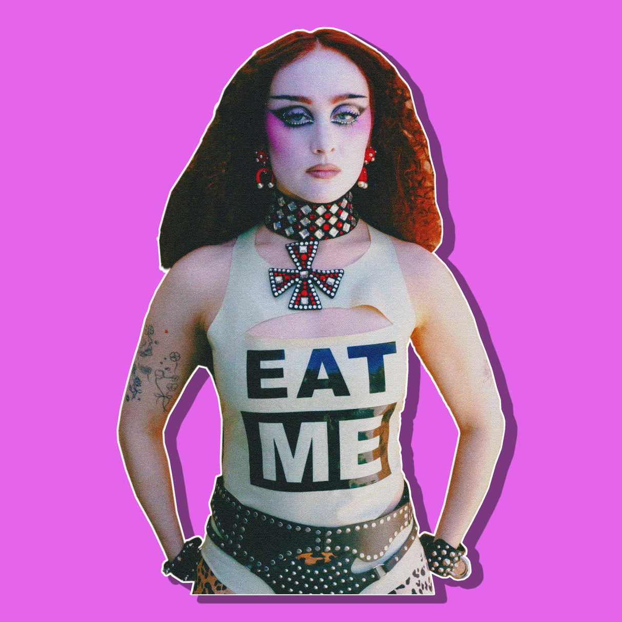 Chappell Roan "EAT ME" Die Cut Vinyl Sticker