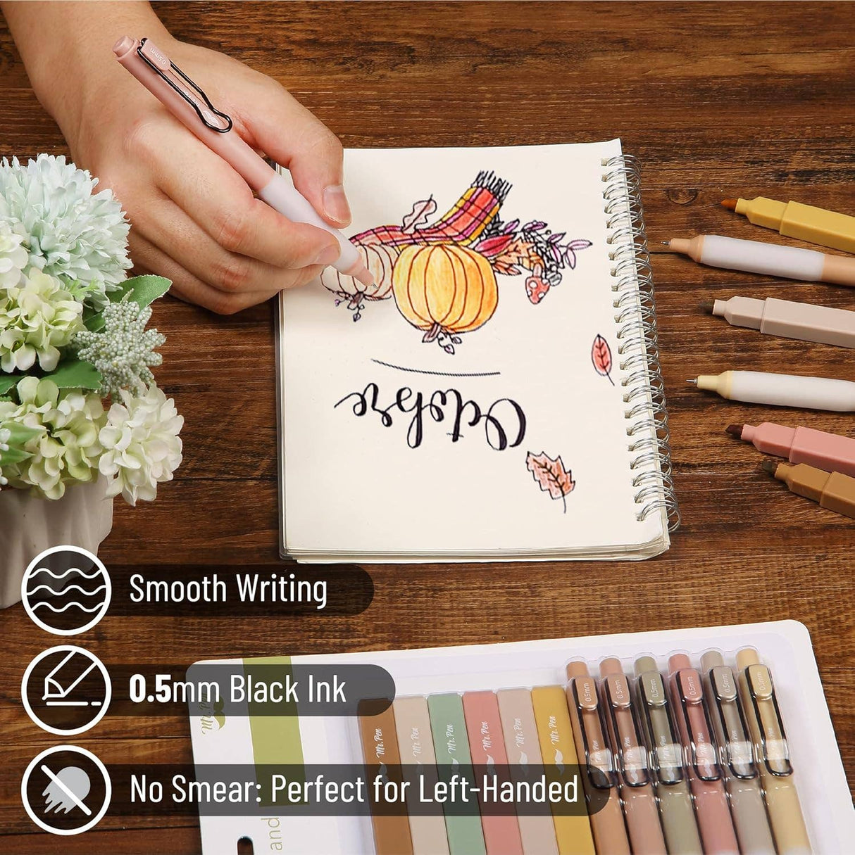 Aesthetic Highlighters and Gel Pens - 12 Pack