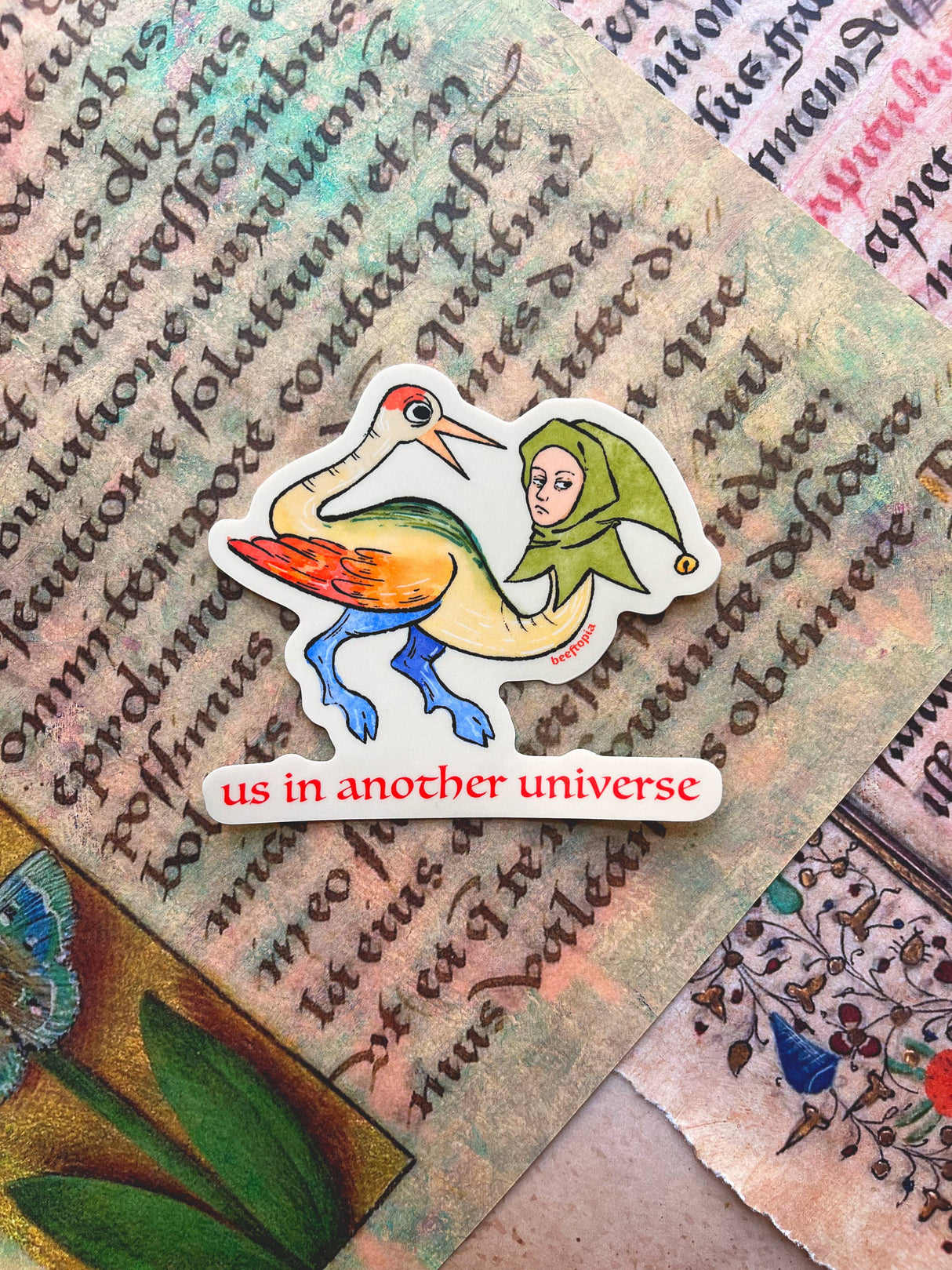 Us in Another Universe Medieval Sticker